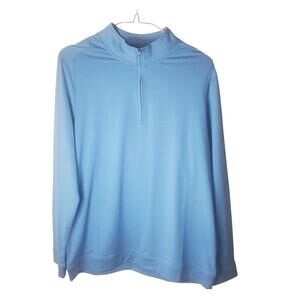 Johnnie-O Flex Performance Boys Size 16 1/4 Zip Pullover Liberty Blue Preppy